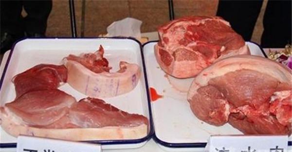 鉴别注水猪肉的方法